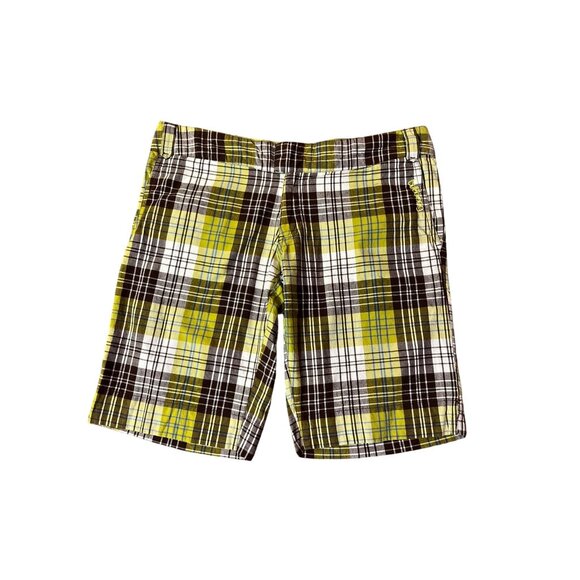 Billabong Shorts Juniors 9 Used Brown Plaid Y2K - Picture 3 of 12